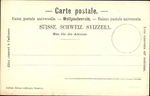 Passepartout Ak Genf Stadt Schweiz, Monument Brunswick