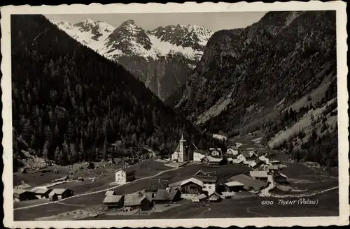 Ak Trient Martigny Kanton Wallis, Gesamtansicht