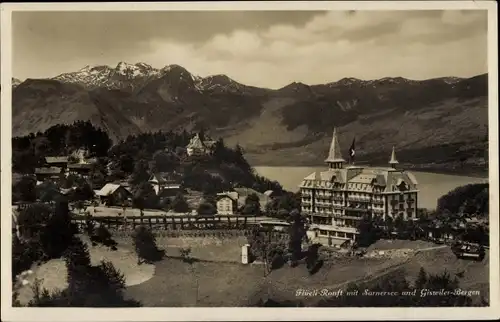 Ak Flüeli Ranft Sachseln Kt. Obwalden, Panorama, Hotel, Sarnersee