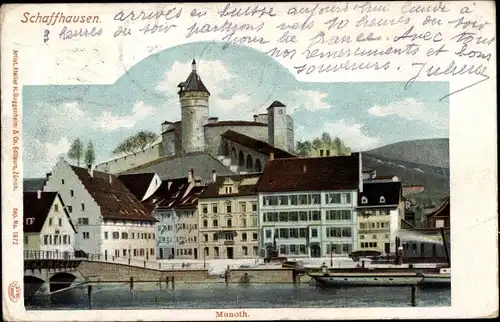 Ak Schaffhausen am Rhein Schweiz, Munoth