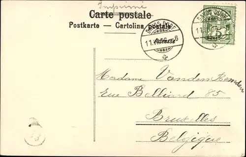 Passepartout Ak Davos Kanton Graubünden, Totalansicht