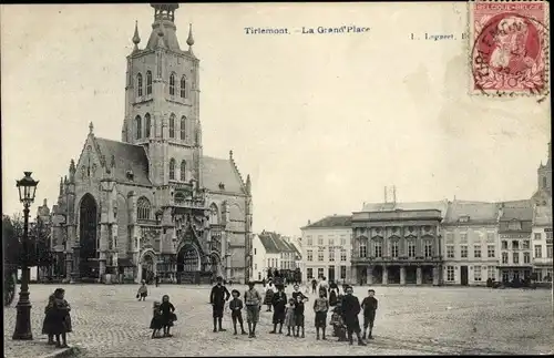 Ak Tienen Flämisch-Brabant-Flandern, La Grande Place