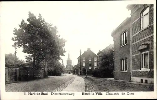 Ak Herk de Stad Flandern Limburg, Diestersteenweg