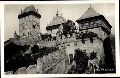 Ak Karlštejn Karlstein Mittelböhmen, Karlův Týn, Burg Karlstein