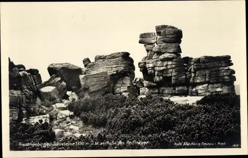 Ak Riesengebirge, Sausteine am Fuße des Reifträger