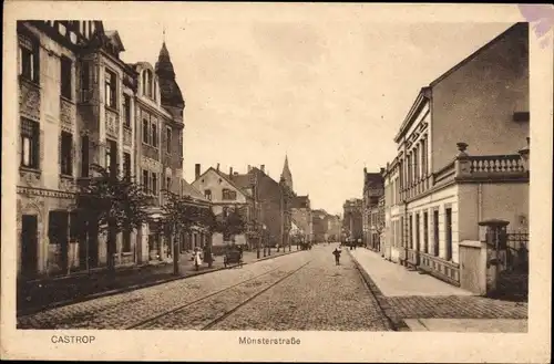 Ak Castrop Rauxel im Ruhrgebiet, Münsterstraße