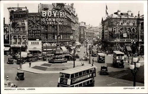 Ak West End London City England, Piccadilly Circus