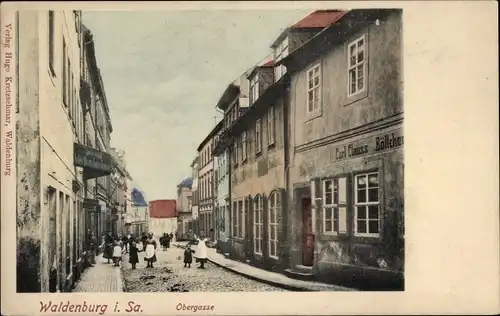 Ak Waldenburg in Sachsen, Obergasse