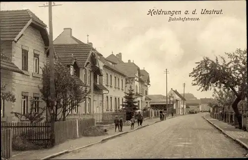 Ak Heldrungen in Thüringen, Bahnhofstraße