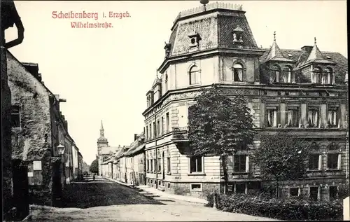 Ak Scheibenberg im Erzgebirge, Wilhelmstraße