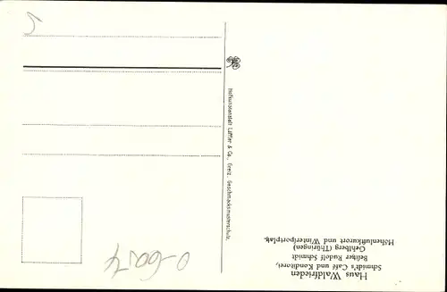 Ak Gehlberg Suhl in Thüringen, Haus Waldfrieden, Café Konditorei