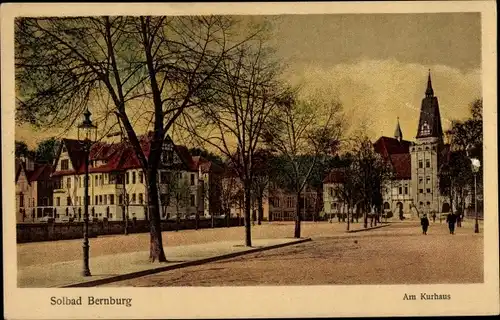 Ak Bernburg an der Saale, Partie am Kurhaus