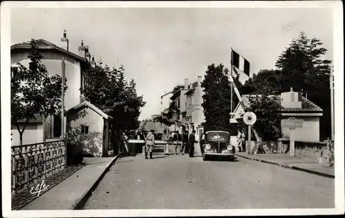 Ak Hendaye Pyrénées-Atlantiques, Partie an der Grenze