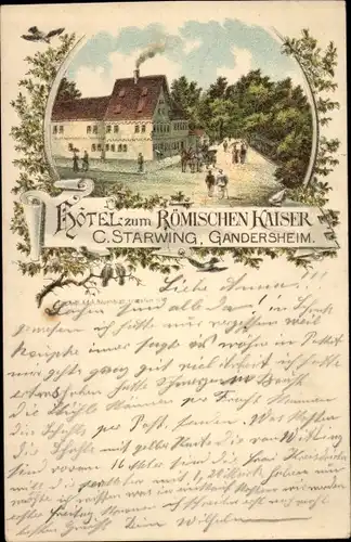 Litho Bad Gandersheim am Harz, Hotel zum römischen Kaiser