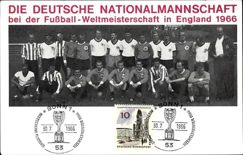 Ak Deutsche Fußballnationalmannschaft, Fußball WM 1966