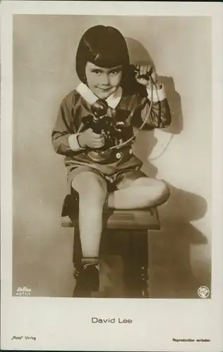 Ak Schauspieler David Lee, Kinderportrait, Telefon