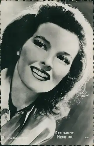 Ak Schauspielerin Katharine Hepburn, Portrait