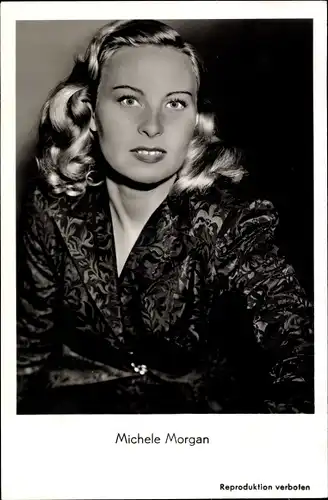 Ak Schauspielerin Michele Morgan, Portrait