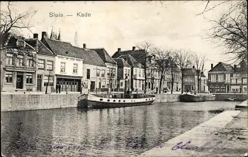 Ak Sluis Zeeland Niederlande, Kade