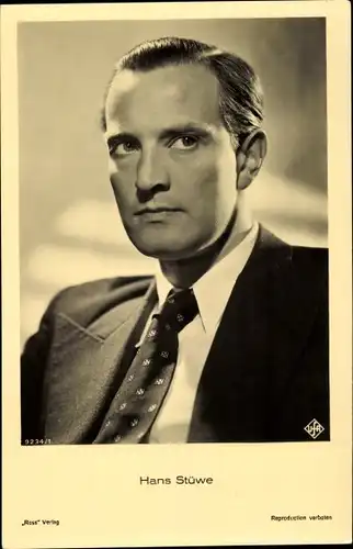 Ak Schauspieler Hans Stüwe, Portrait