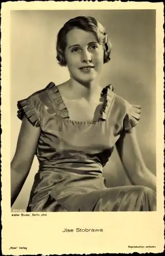 Ak Schauspielerin Ilse Stobrawa, Portrait