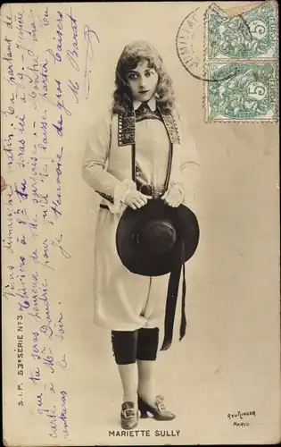 Ak Schauspielerin Mariette Sully, Portrait, Reutlinger