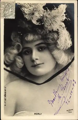Ak Schauspielerin Morly, Portrait, Reutlinger