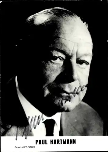 Ak Schauspieler Paul Hartmann, Portrait, Autogramm