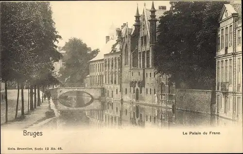 Postkarte Brügge Brügge Flandern Westflandern, Franks Palast