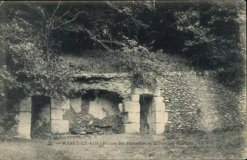 Ak Marly le Roi Yvelines, Ruinen der alten Burg