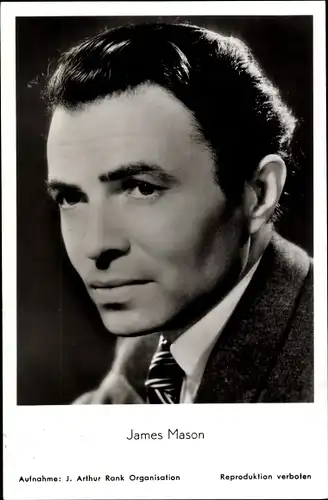 Ak Schauspieler James Mason, Portrait, Krawatte