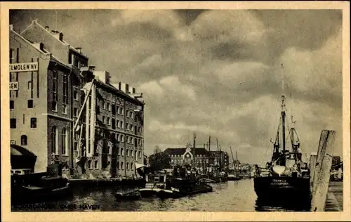 Ak Vlaardingen Südholland, Alter Hafen