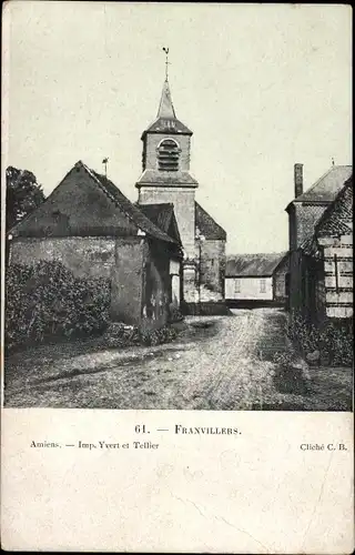 Ak Franvillers Somme, Kirche