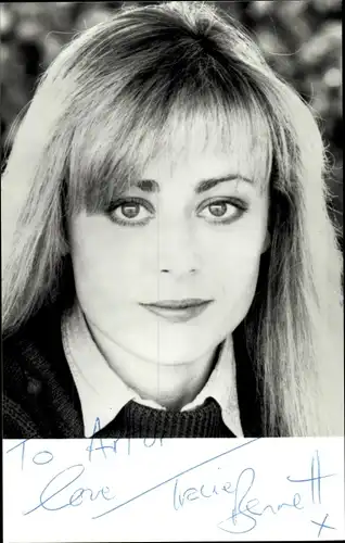 Foto Ak Schauspielerin Tracie Bennett, Portrait, Autogramm