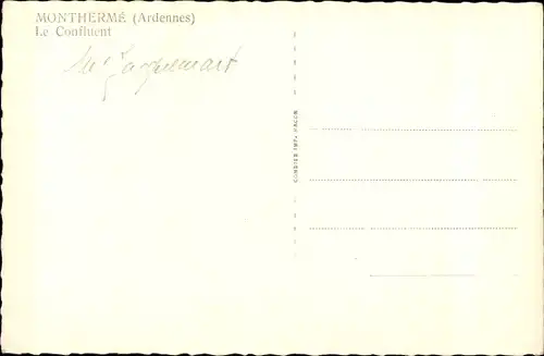 Ak Monthermé Ardennes, Zusammenfluss