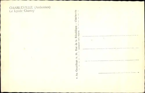 Ak Charleville Mézières Ardennes, Lycee Chanzy