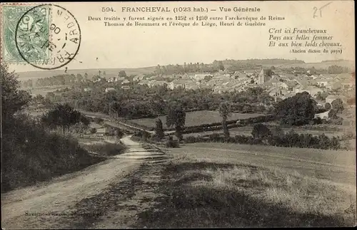 Ak Francheval Ardennes, Gesamtansicht