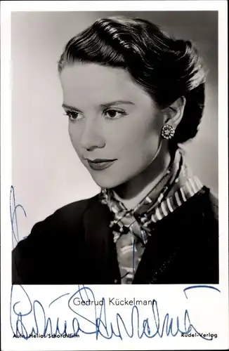 Ak Schauspielerin Gertrud Kückelmann, Portrait, Autogramm