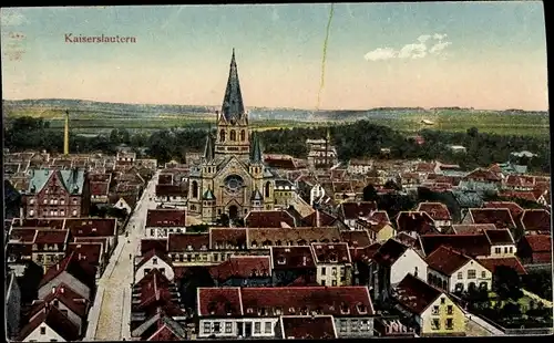 Ak Kaiserslautern in der Pfalz, Panorama, Kirche