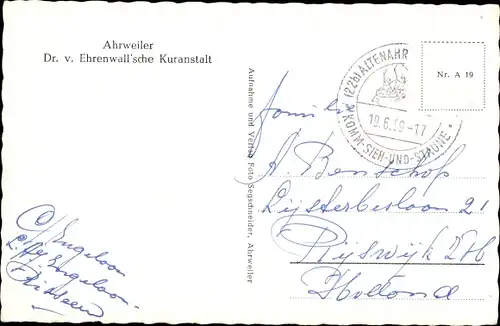 Ak Ahrweiler, Dr. v. Ehrenwall'sche Kuranstalt, Brücke, Kinder