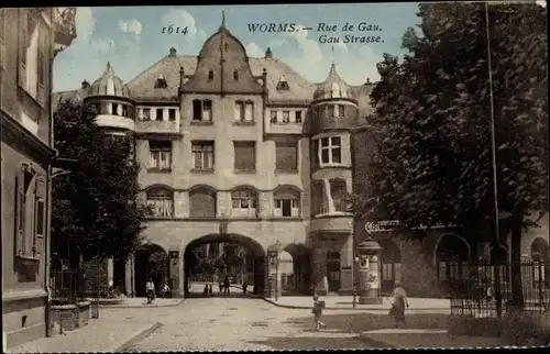 Ak Worms am Rhein, Gau Straße