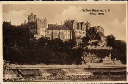 Ak Bernburg an der Saale, Herzogliches Schloss