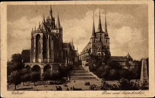 Ak Erfurt in Thüringen, Dom, Severikirche