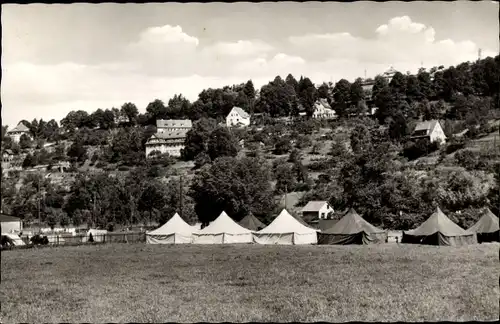 Ak Spangenberg in Hessen, Zeltplatz, Blick zum Liebenbach