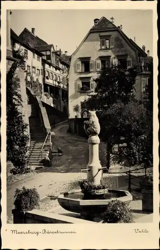 Ak Meersburg im Bodenseekreis Baden Württemberg, Blick auf den Bärenbrunnen