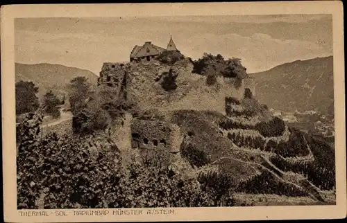 Ak Bad Münster am Stein Ebernburg, Ruine