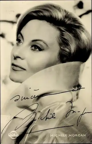 Ak Schauspielerin Michele Morgan, Portrait, Autogramm