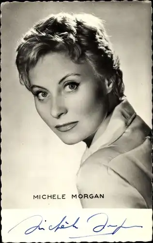 Ak Schauspielerin Michele Morgan, Portrait, Autogramm
