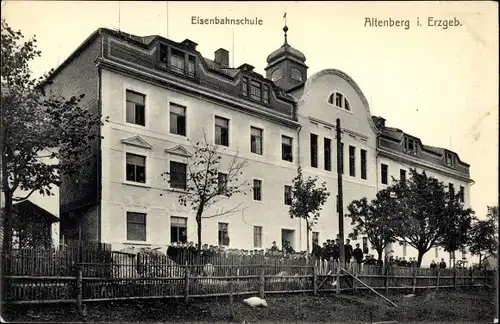 Ak Altenberg im Erzgebirge, Eisenbahnschule