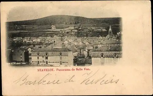 Ak Stavelot Wallonia Lüttich, Panorama von Belle Vue